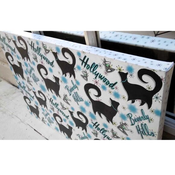 Original "Hollywood Cats" Giclee Canvas Wrap Movie Prop Art - Picture 4 of 7